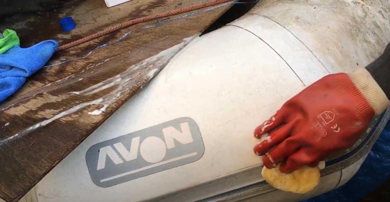 wear gloves when using inflatable boat cleaner wear gloves when using inflatable boat cleaner