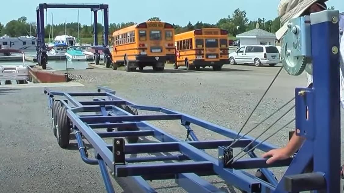 scissor lift pontoon trailer scissor lift pontoon trailer